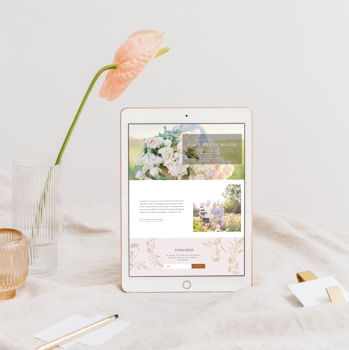 Flower Farm Website Design Shopify Website Designer